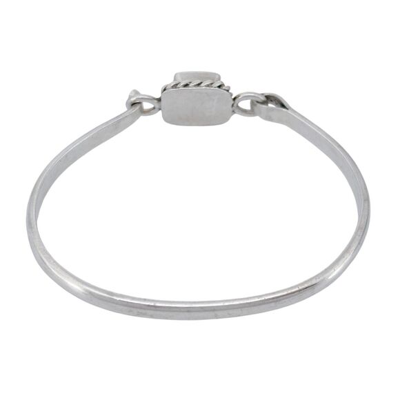 Vintage Mexico Taxco TR-15 925 Sterling Silver Blue Enamel Bangle Bracelet 6.5" - Picture 4 of 8